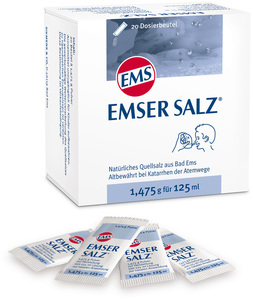 现货 德国购EMS Emser儿童洗鼻器专用天然矿物洗鼻盐1.475克x20包