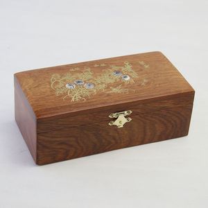 越南花梨木 红木首饰盒 复古化妆盒 实木饰品珠宝盒子中式收纳盒