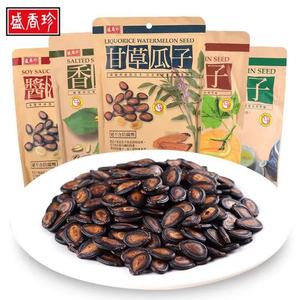 台湾进口盛香珍绿茶甘草酱油原味南瓜子炒货焦糖零食袋装葵花籽