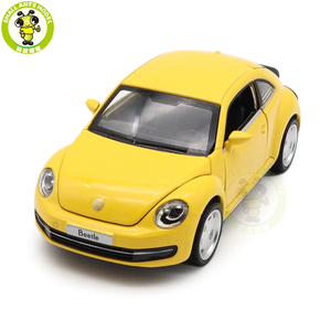 彩珀1/32 大众甲壳虫 合金汽车声光回力可开门儿童益智玩具车摆件