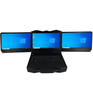 加固笔记本电脑15.6寸三屏便携式工业智能军工工控电脑机服务器