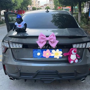 草莓熊汽车尾挂件车外后备箱娃娃公仔摩托车载玩偶毛绒玩具装饰品