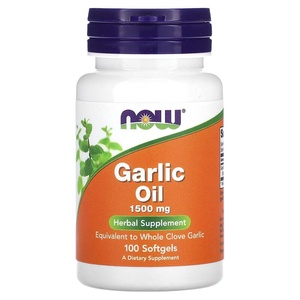 美国NOW大蒜油1500毫克软胶囊心血管健康 抗氧化 Garlic Oil