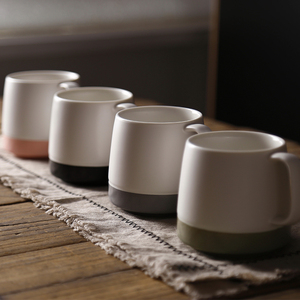 北欧简约磨砂陶瓷马克杯办公室茶杯创意大容量咖啡杯情侣喝水杯子