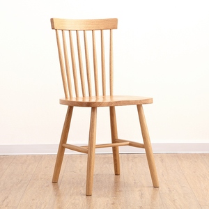 良工家具纯实木餐椅橡木椅子北欧简约温莎椅卧室化妆椅书桌椅