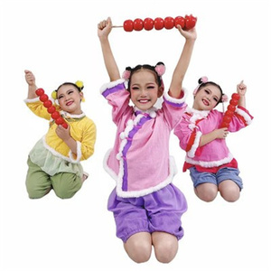 甜甜的糖球会演出服儿童喜庆少儿群舞冰糖葫芦舞蹈道具六一表演服