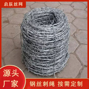 钢丝刺绳不锈钢带刺护栏围墙防爬网铁蒺藜刺丝隔离护栏网防护网