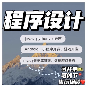 程序设计python爬虫*java代写调试*R语言可视化*深度学习opencv