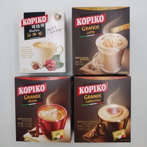 KOPIKO可比可豪享咖啡四味拿铁配焦糖浆卡布奇诺摩卡巧克力粉白咖