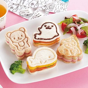 日本海豚海豹松鼠 迷你可爱卡通三明治压模 儿童夹心吐司面包印章