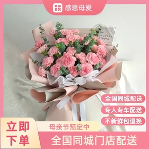 母亲节全国同城康乃馨鲜花花束鲜花速递同城配送妈妈生日天津北京