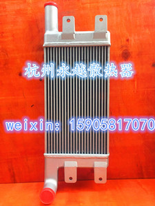 小松PC200-7 210-7挖掘机发动机中冷器散热器 优质全铝 加厚加密