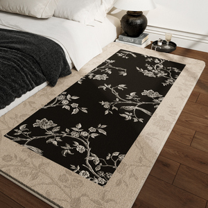 卧室床边地毯轻奢高级感复古法式客厅仿羊绒羊羔绒床前地垫床边毯