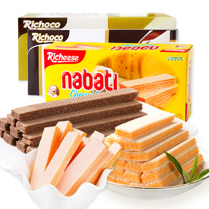 印尼进口丽芝士nabati纳宝帝奶酪威化饼干145g盒装小吃零食大礼包