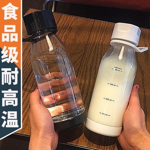 水杯塑料女学生可爱随手杯ins水瓶便携创意男生韩版简约提绳杯子