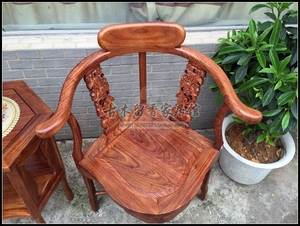 红木情人椅非洲黄花梨木三角椅J中式实木圈椅围椅刺猬紫檀太师椅