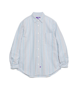 TNF Regular Collar Striped Field Shirt 24SS 北面紫标条纹衬衫