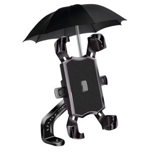 电动摩托车手机支架防水防雨防震防抖车把款后视镜款支架雨伞配件
