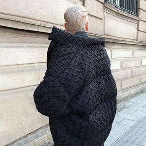 棉服面包编织美式羽绒棉衣男生秋冬季高级感加厚宽松保暖棉袄外套