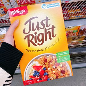 澳洲代购直邮Kelloggs家乐氏Just Right高纤维早餐水果燕麦片460g