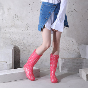 雨鞋女成人韩国透明可爱水鞋长筒女时尚雨靴加绒高筒防水超轻防滑