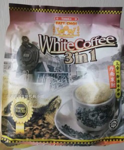 马来西亚代购 TENOM FATT CHOI 沙巴丹南发财咖啡 3合1 600克*4袋