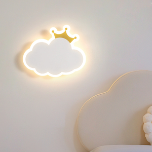 壁灯卧室床头客厅灯现代简约创意云朵主灯过道免接线儿童房墙壁灯