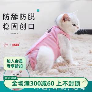 猫咪绝育服母公猫术后防舔咬断奶服春夏季防掉毛薄款透气秋冬衣服