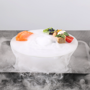 创意干冰玻璃餐具分子料理美食意境碗个性帽盘酒店刺身飞碟盘冰盘