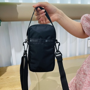 新品女士包包竖款手机包休闲斜挎包小号两用手提包3505黑色