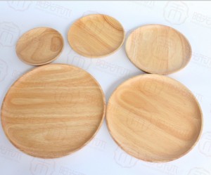 日式橡胶木榉木碟子木质点心碟实木盘子零食水果盘木碟餐盘茶盘