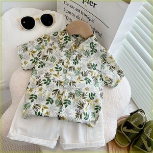 品巴拉巴拉促销男童套装夏季沙滩风宝宝短袖花衬衫夏装儿童夏威夷