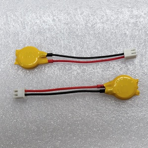 纽扣锂电池带线2.54插头CR1632 CR1220焊脚3v各种插头1.25.2.0