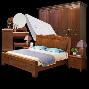 卧室家具套装实木全屋床衣柜组合主卧次卧婚房全屋中式成套家具