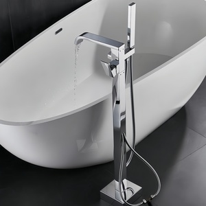 全铜落地式浴缸龙头卫生间明暗装立式淋浴花洒缸边冷热单把水龙头