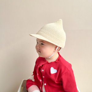儿童帽子可爱奶嘴帽夏季盆帽网眼男女宝宝马术帽薄款遮阳礼帽婴儿