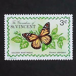 圣文森特 1975年 蝴蝶 邮票