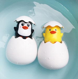 创意宝宝喷水小黄鸭花洒鲸鱼轨道转转乐儿童浴室塑料戏水洗澡玩具
