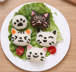 小猫咪饭团模具套装可爱寿司卡通便当模具厨房小工具