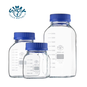 SIMAX大口方形蓝盖瓶GL80广口玻璃试剂瓶500/1000/2000ml密封罐