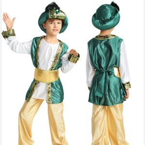 男童阿拉伯王子服装 儿童印度服饰阿拉丁神灯cosplay服苏丹王子服