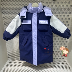 F7ACD4425 mini peace太平鸟童装2023冬款女童鹅绒长款连帽羽绒服