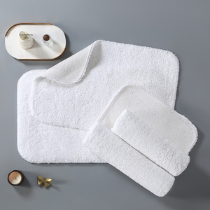 五星级酒店浴室纯棉地垫吸水地巾卫生间加厚防滑踩脚垫长绒地毯