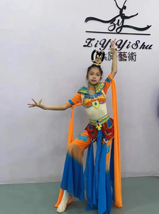 儿童敦煌大漠飞天舞蹈服装演出服女童中国风云川之舞男童琵琶表演