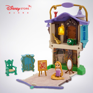 迪士尼商店 漫画家公主长发公主迷你小屋房子可发光发声儿童玩具