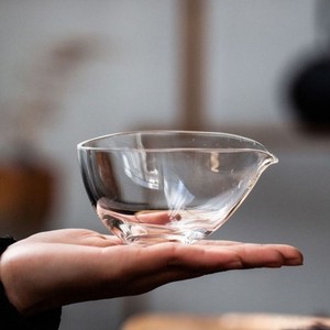 【日式公道杯】透明玻璃水杯 高硼硅耐热玻璃半月公道杯分茶杯