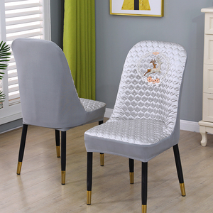 加厚弧形椅子套罩2024北欧家用凳子套餐椅套椭圆形餐桌布弧形椅套