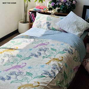 日本订单 30/70亚麻棉床上用品 枕套 被套 床单 设计师款超高颜值