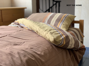 出口日本品牌订单 全棉线织色织床上用品 枕套 被套 床单 四件套
