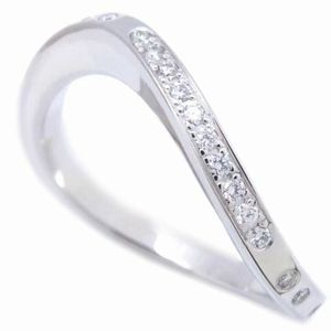 日本 二手 真品 卡地亚 Cartier 钻石 18K白金 51号戒指(10.5号)